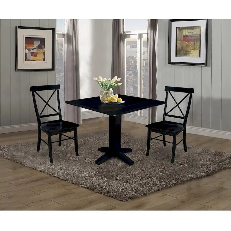 22 Inch Classic Solid Wood Metal Table