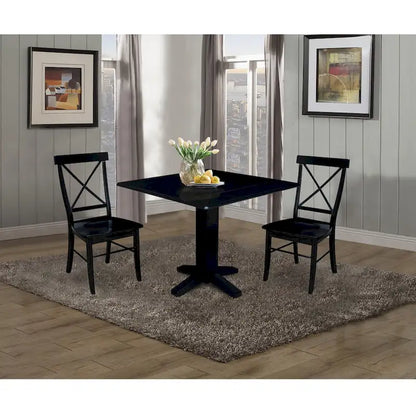 22 Inch Classic Solid Wood Metal Table