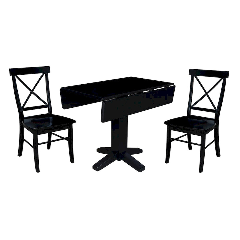 22 Inch Classic Solid Wood Metal Table