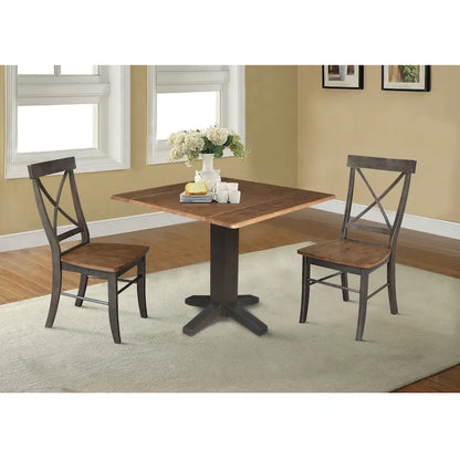 22 Inch Classic Solid Wood Metal Table