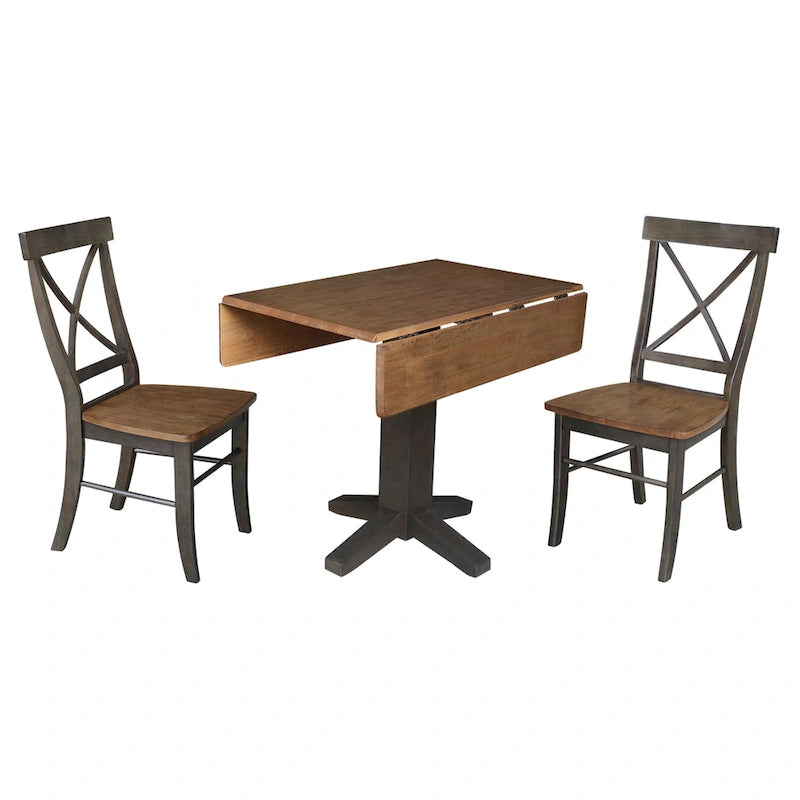 22 Inch Classic Solid Wood Metal Table
