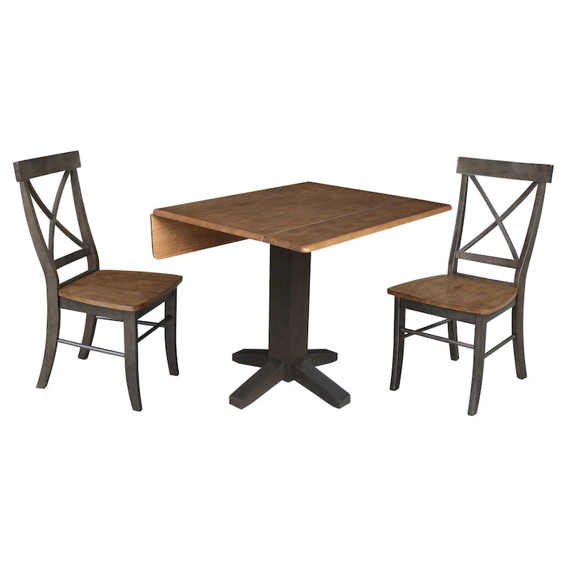 22 Inch Classic Solid Wood Metal Table