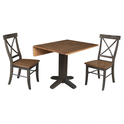 22 Inch Classic Solid Wood Metal Table