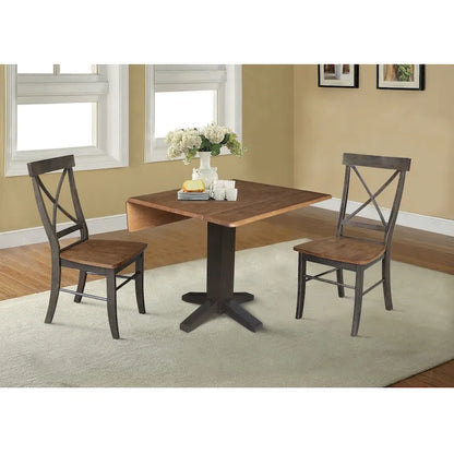 22 Inch Classic Solid Wood Metal Table