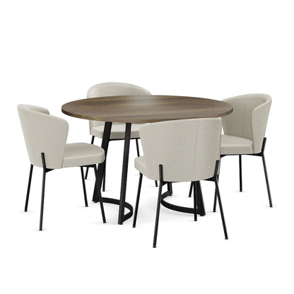 Contemporary Solid Wood Metal Table