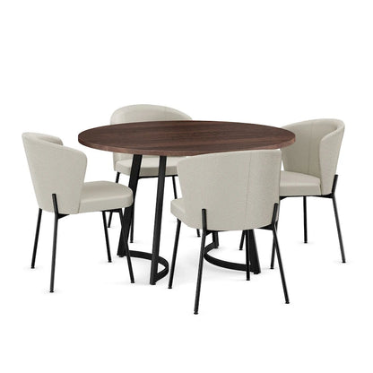 Contemporary Solid Wood Metal Table