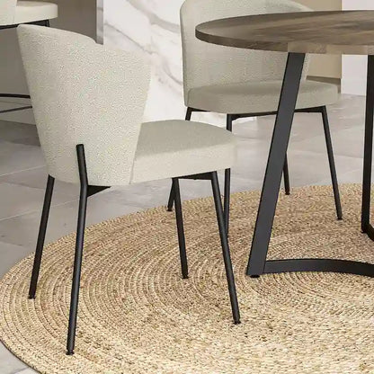 Contemporary Solid Wood Metal Table