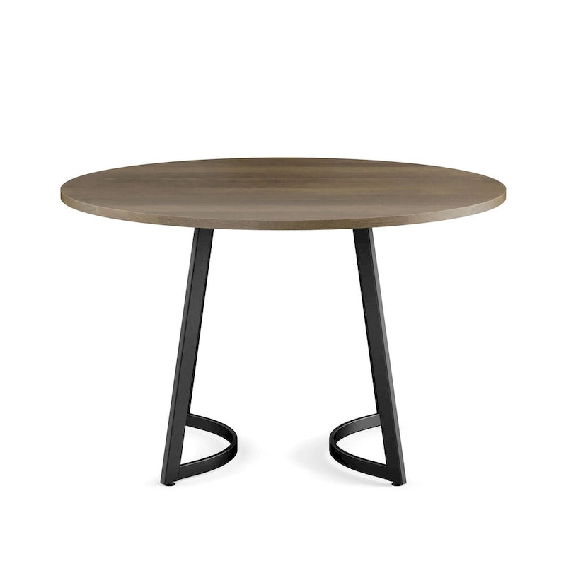 Contemporary Solid Wood Metal Table