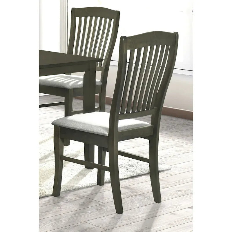 5-Piece 47.24 Inch Traditional Wood Fabric Table Upholstered