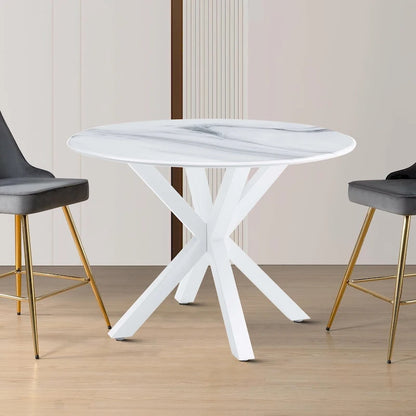 Full Modern Metal Engineered Wood Table