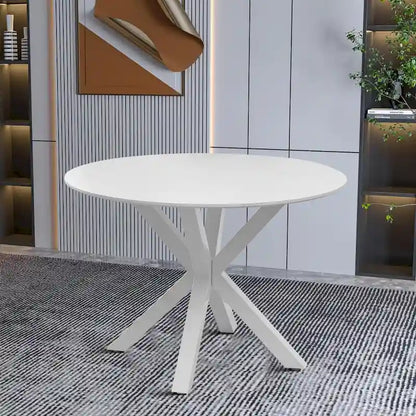 Full Modern Metal Engineered Wood Table