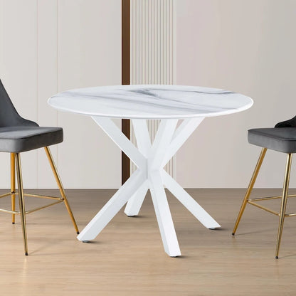 Full Modern Metal Engineered Wood Table