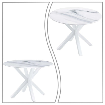 Full Modern Metal Engineered Wood Table