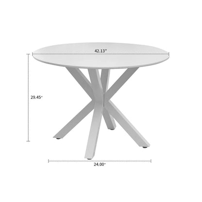 Full Modern Metal Engineered Wood Table