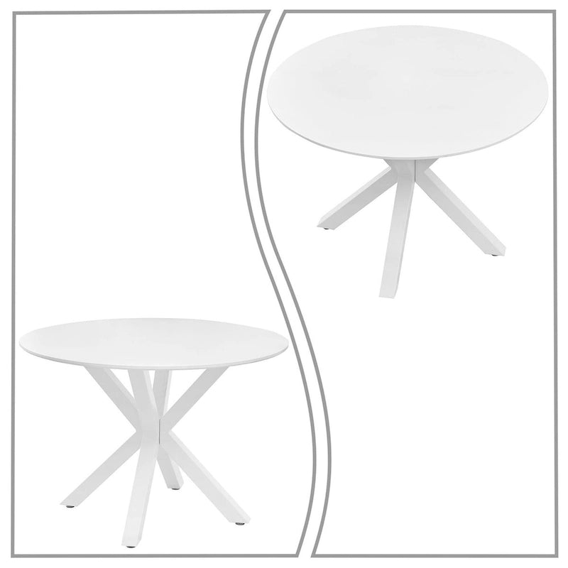 Full Modern Metal Engineered Wood Table