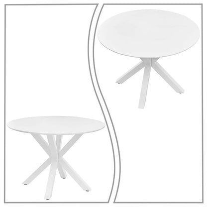 Full Modern Metal Engineered Wood Table