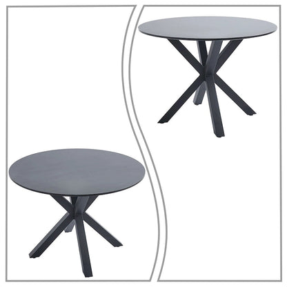 Full Modern Metal Engineered Wood Table