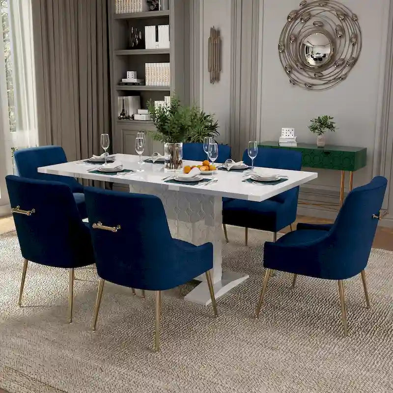 Modern Velvet Table Extendable