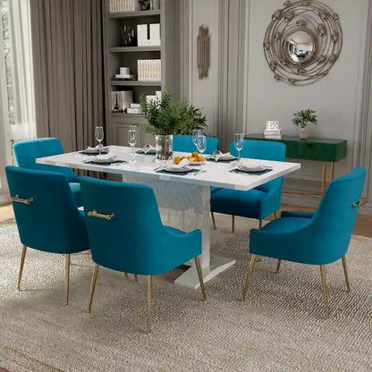 Modern Velvet Table Extendable