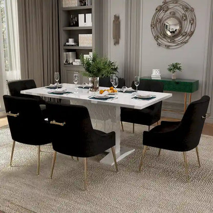 Modern Velvet Table Extendable