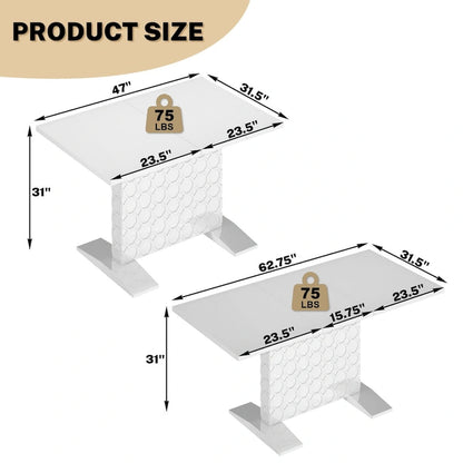 Modern Velvet Table Extendable