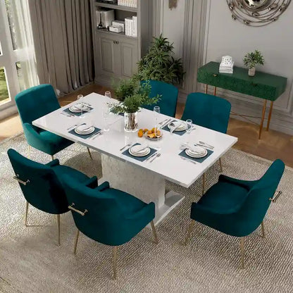 Modern Velvet Table Extendable