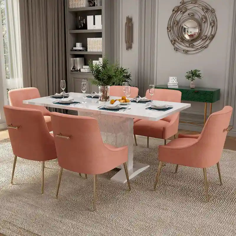 Modern Velvet Table Extendable
