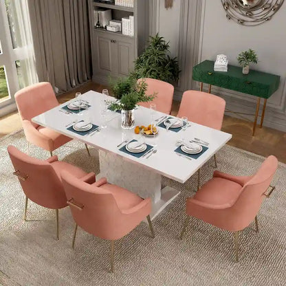 Modern Velvet Table Extendable