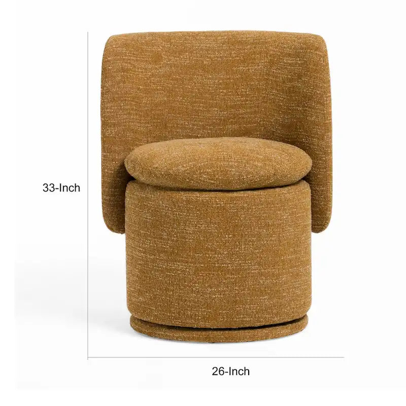 26 Inch Modern Wood Metal Chair Swivel