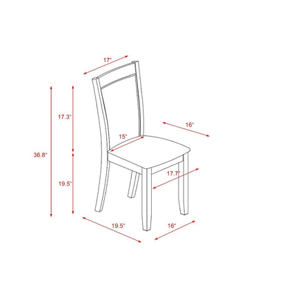 East West Furniture 7 Piece Dinette Set- a Dining Table and 6 Linen Fabric Parson Chairs, Black(Fabric Color Options)