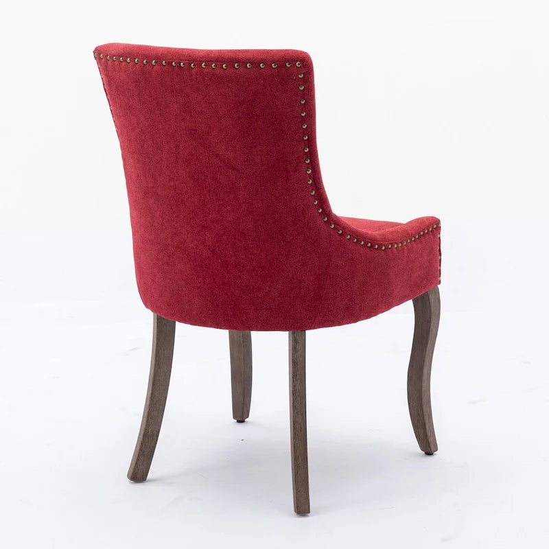Modern Solid Wood Metal Chair Upholstered