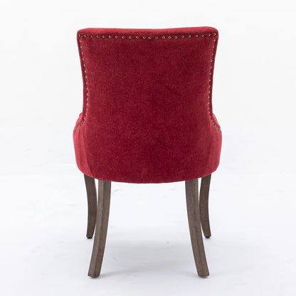 Modern Solid Wood Metal Chair Upholstered