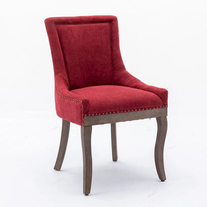 Modern Solid Wood Metal Chair Upholstered