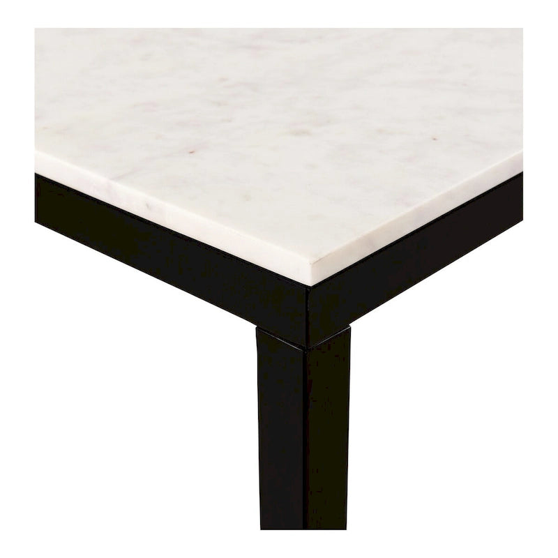 30 Inch Modern Metal Marble Table