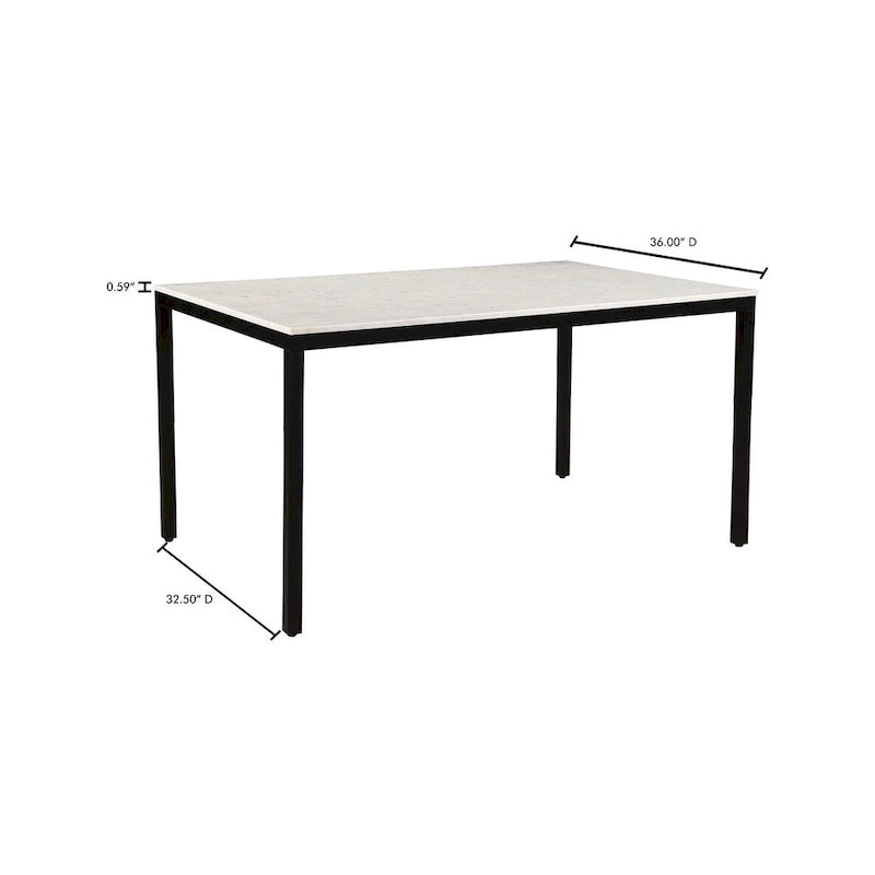 30 Inch Modern Metal Marble Table