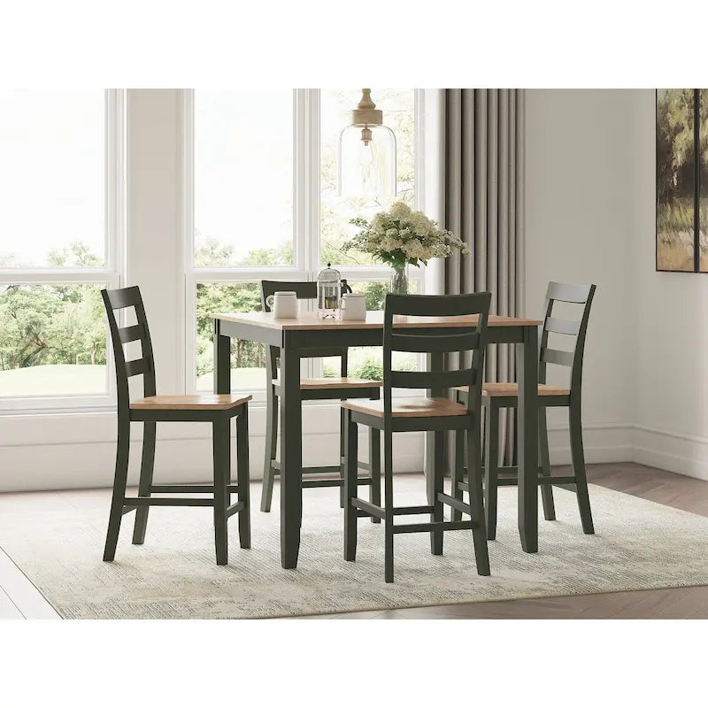 Signature Design by Ashley Gesthaven Counter Height Dining Table and 4 Barstools (Set of 5)
