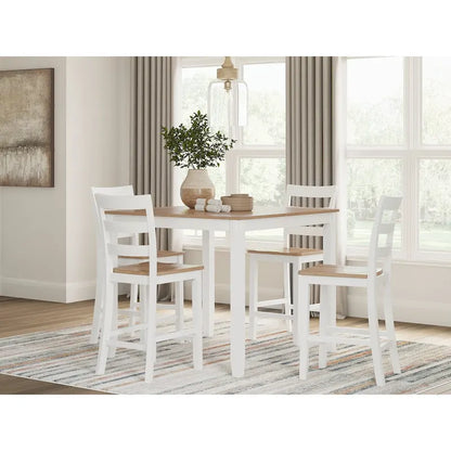 Signature Design by Ashley Gesthaven Counter Height Dining Table and 4 Barstools (Set of 5)