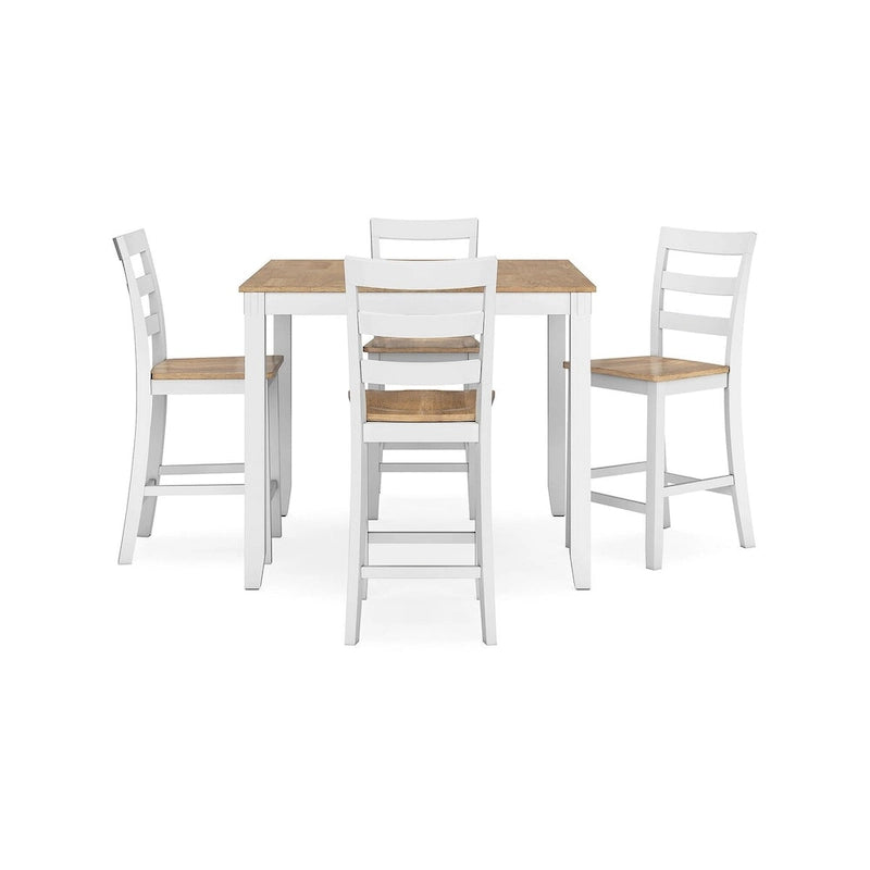 Signature Design by Ashley Gesthaven Counter Height Dining Table and 4 Barstools (Set of 5)