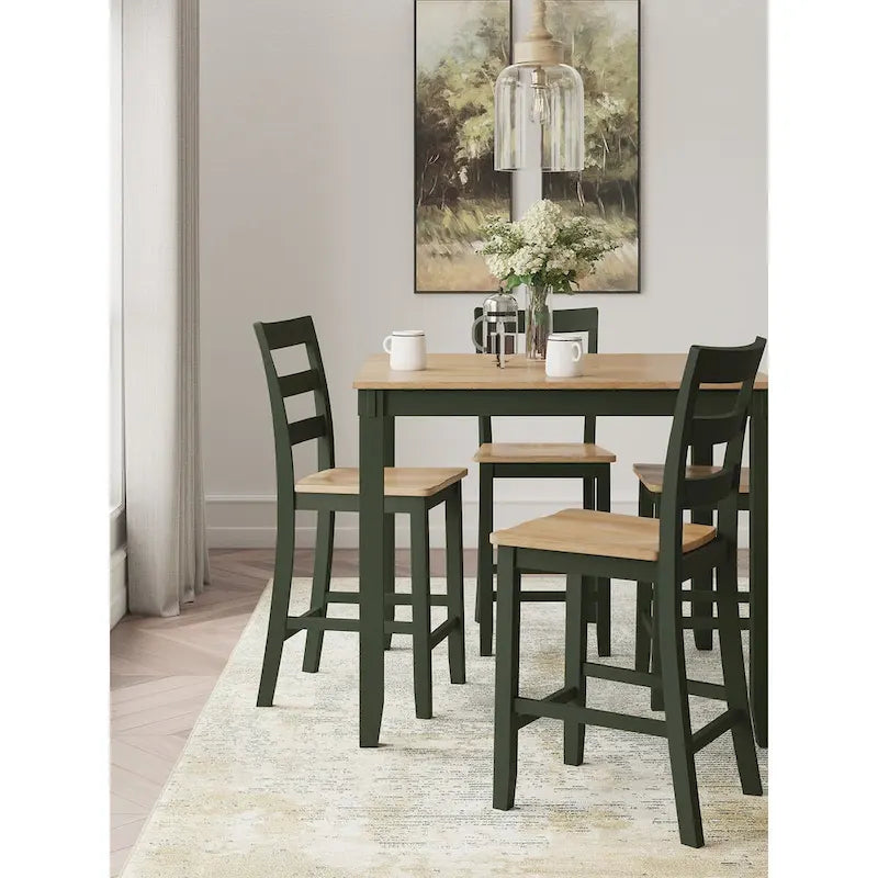 Signature Design by Ashley Gesthaven Counter Height Dining Table and 4 Barstools (Set of 5)