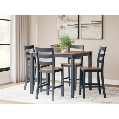 Signature Design by Ashley Gesthaven Counter Height Dining Table and 4 Barstools (Set of 5)