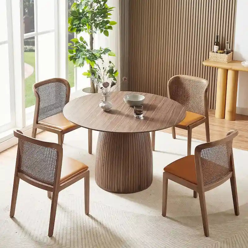 Modern Wood Metal Table LED