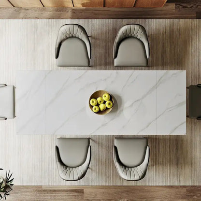 Modern Metal Leather Chair Extendable