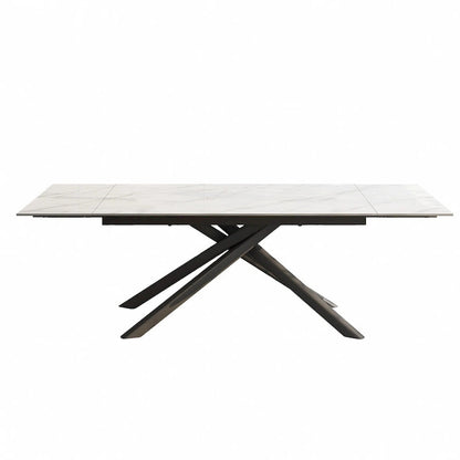 Modern Metal Leather Chair Extendable