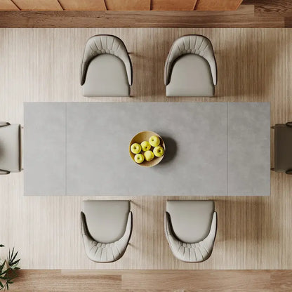 Modern Metal Leather Chair Extendable