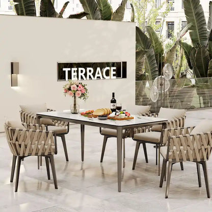 81 Inch Modern Metal Glass Table LED