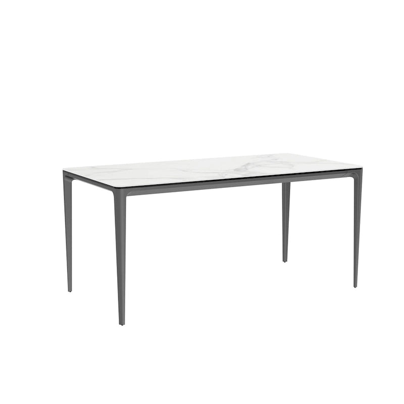 81 Inch Modern Metal Glass Table LED