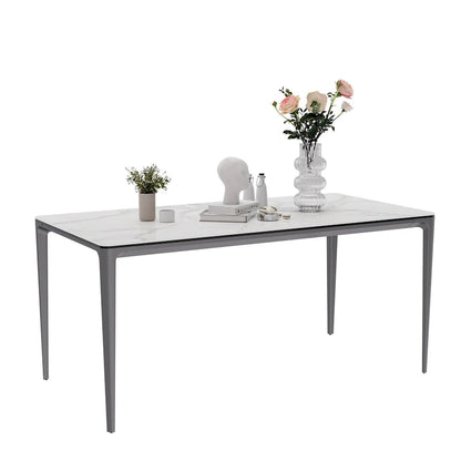 81 Inch Modern Metal Glass Table LED