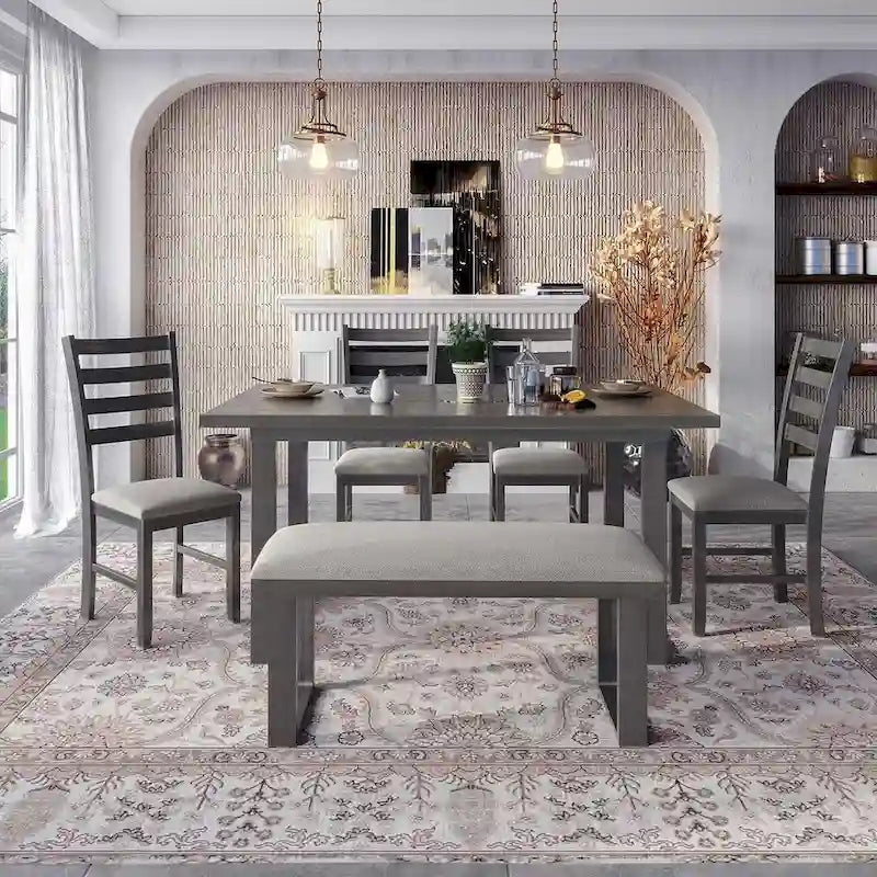 Modern Solid Wood Fabric Table Upholstered