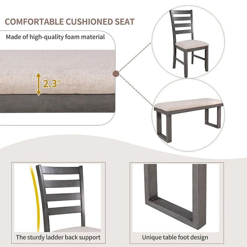 Modern Solid Wood Fabric Table Upholstered