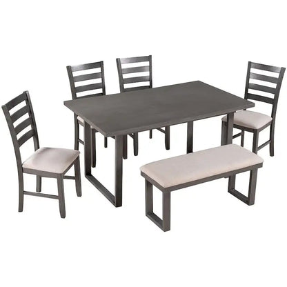 Modern Solid Wood Fabric Table Upholstered